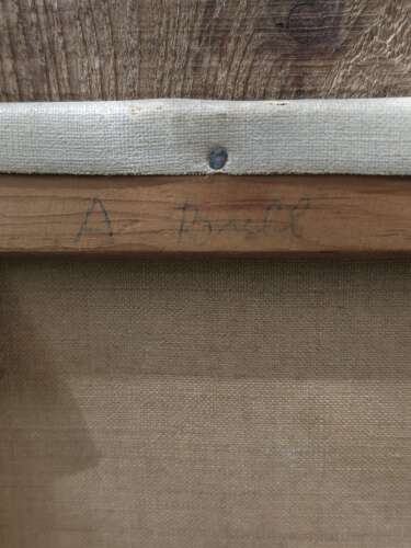 Signed 1916 marine oil painting by A. Bull