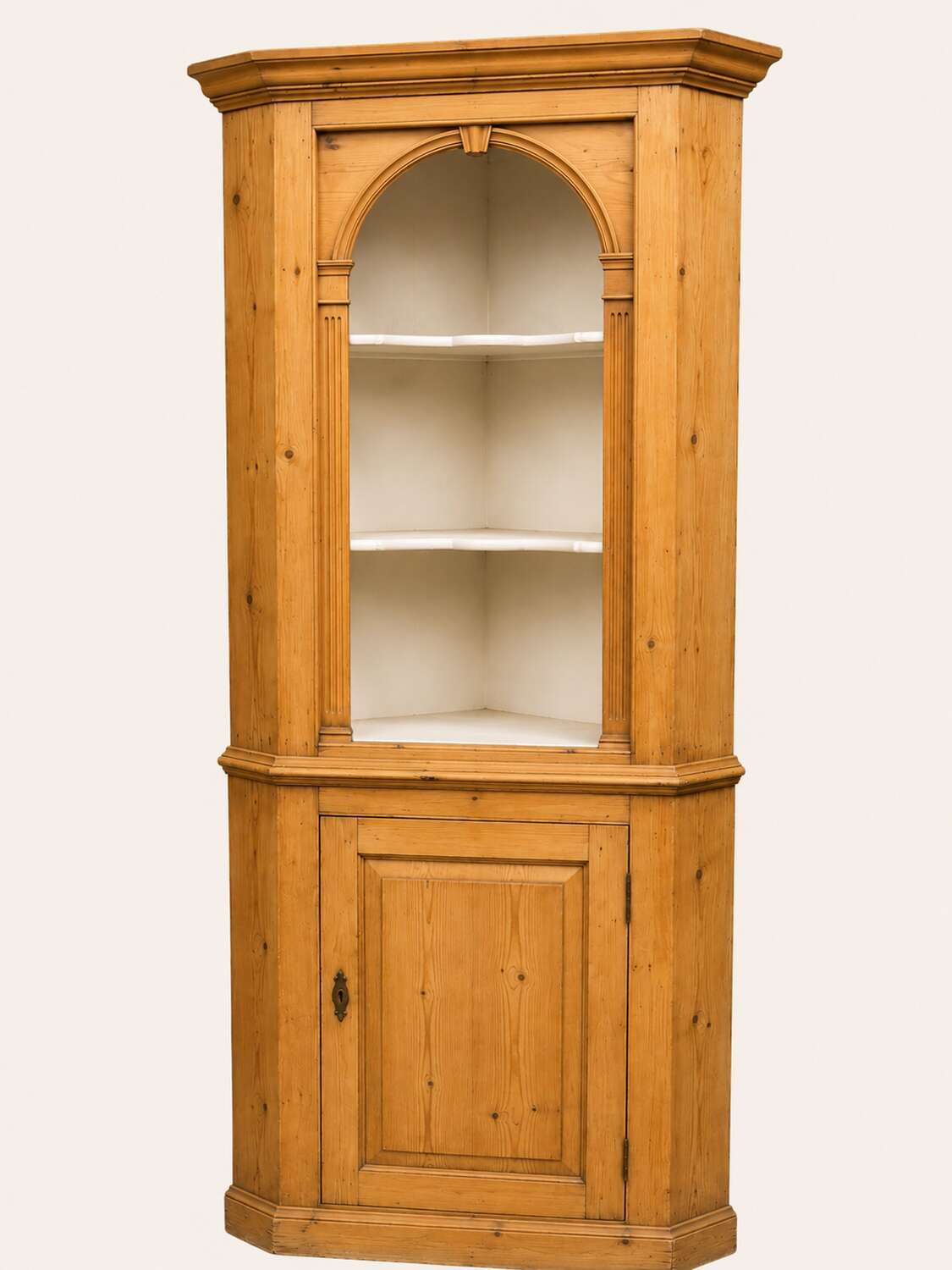 Victorian pine corner cupboard