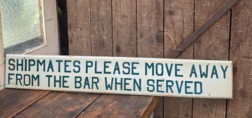 Vintage Royal Navy Association “Shipmates” wooden sign