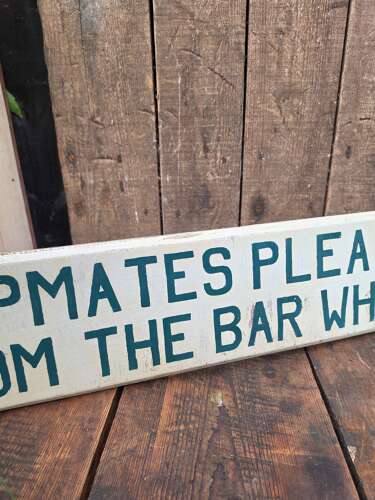 Vintage Royal Navy Association “Shipmates” wooden sign