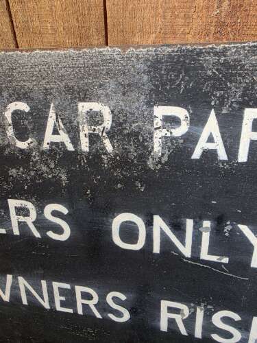 Vintage Royal Naval Association “Private Car Park” metal sign