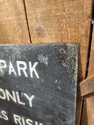 Vintage Royal Naval Association “Private Car Park” metal sign