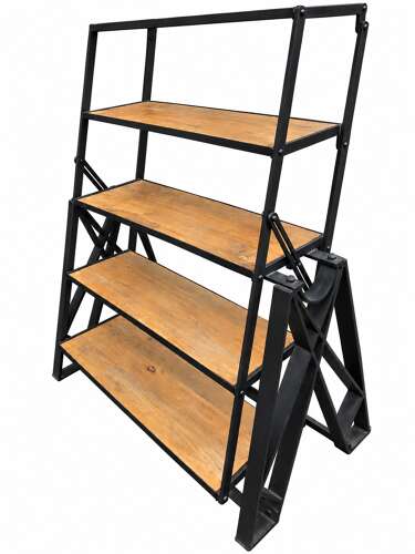 Metamorphic industrial table & shelving unit