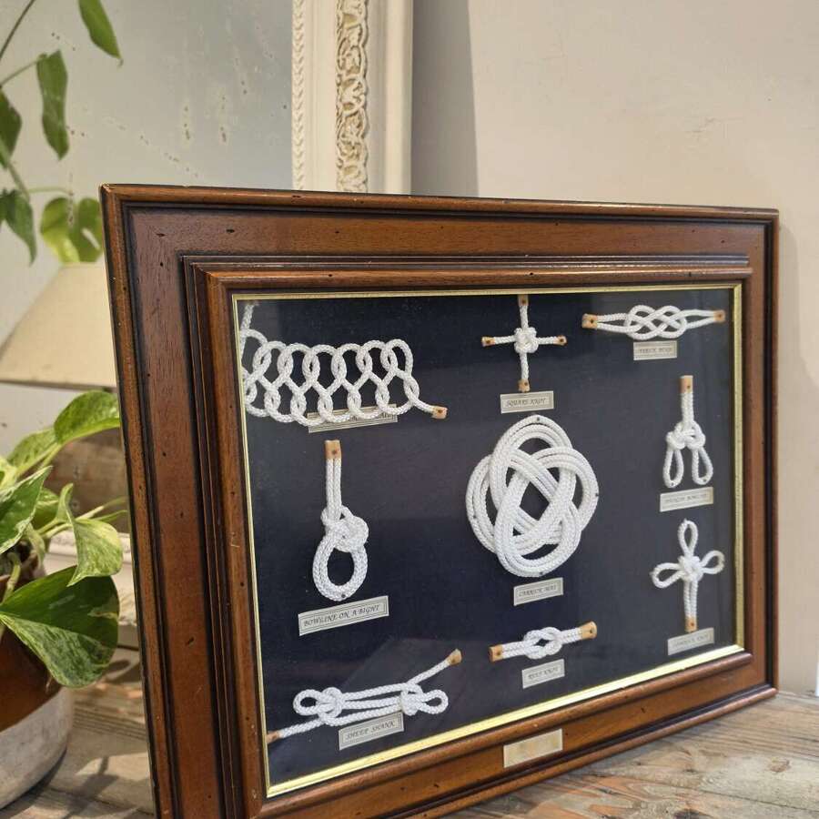 Vintage sailors&rsquo; knots framed display