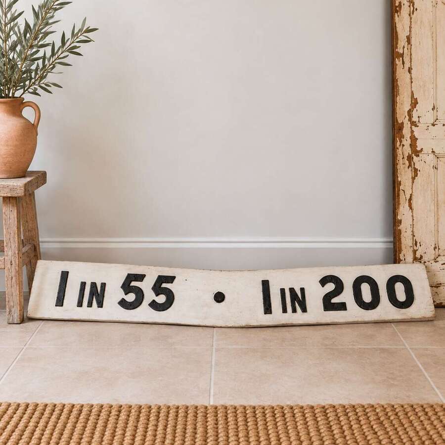 Railway incline sign