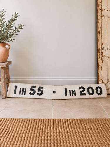 Railway incline sign
